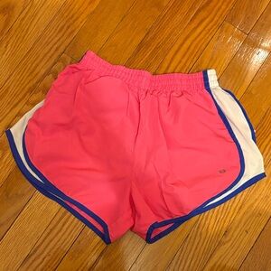 Layer 8 Women's Bright Pink and Blue Athletic Shorts